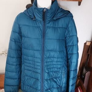Abercrombie & Fitch Teal Quilted Puffer Jacket Large